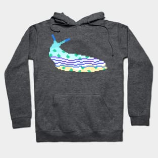 Modern Pixel Ocean Sea Slug Hoodie